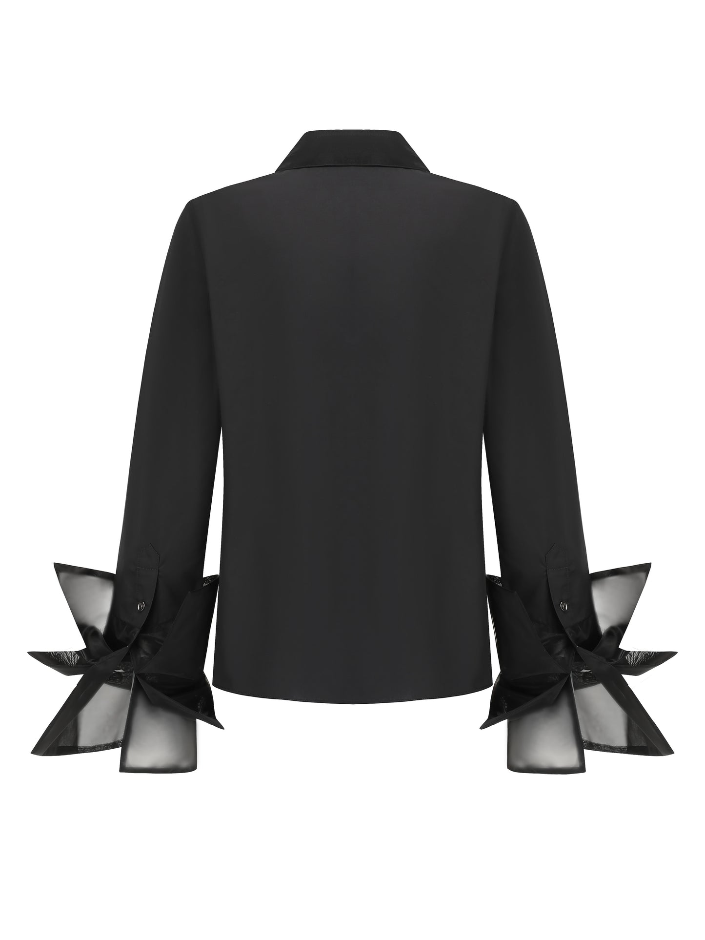 Organza Simple Shirt - Black