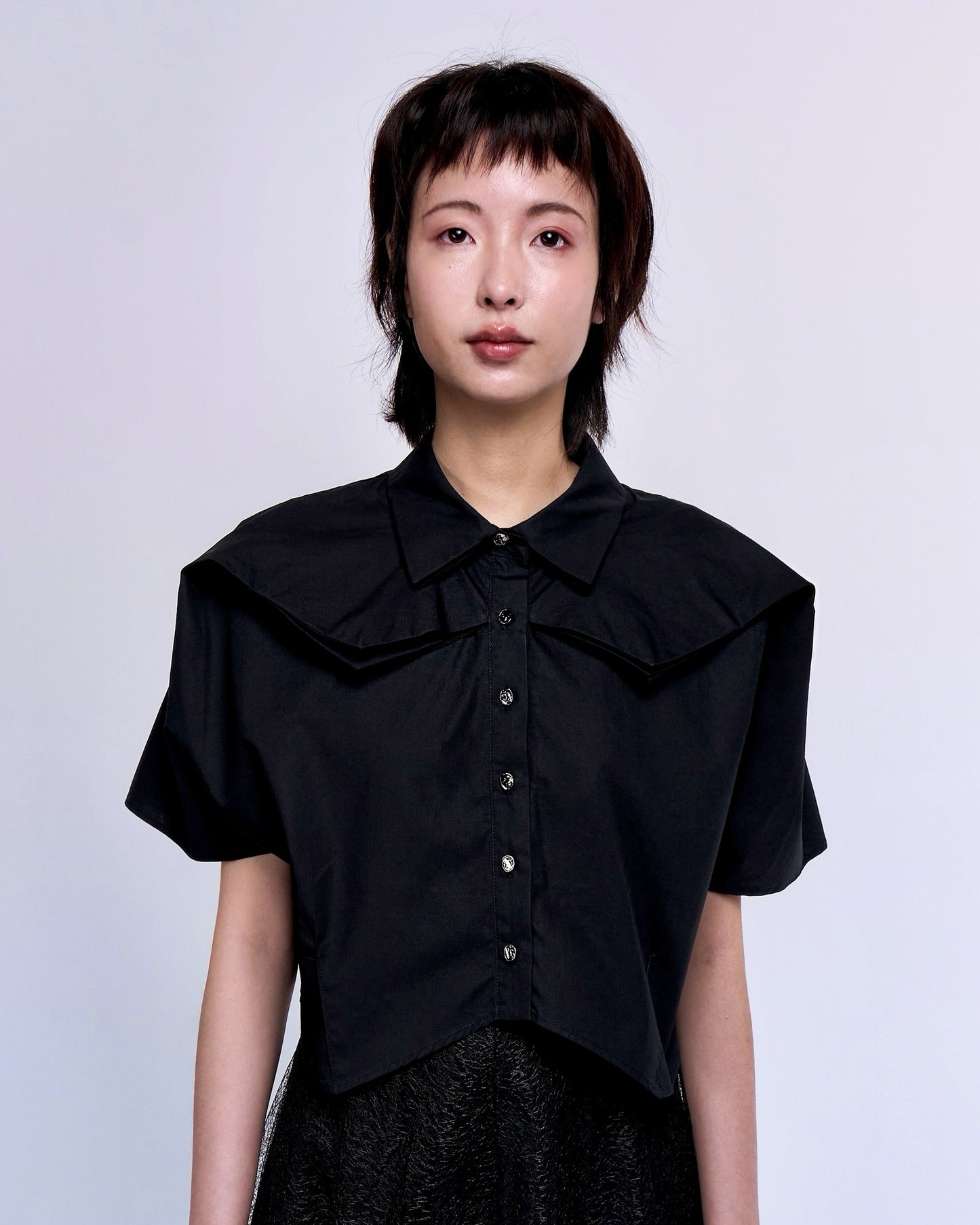 Three-layer Top Black