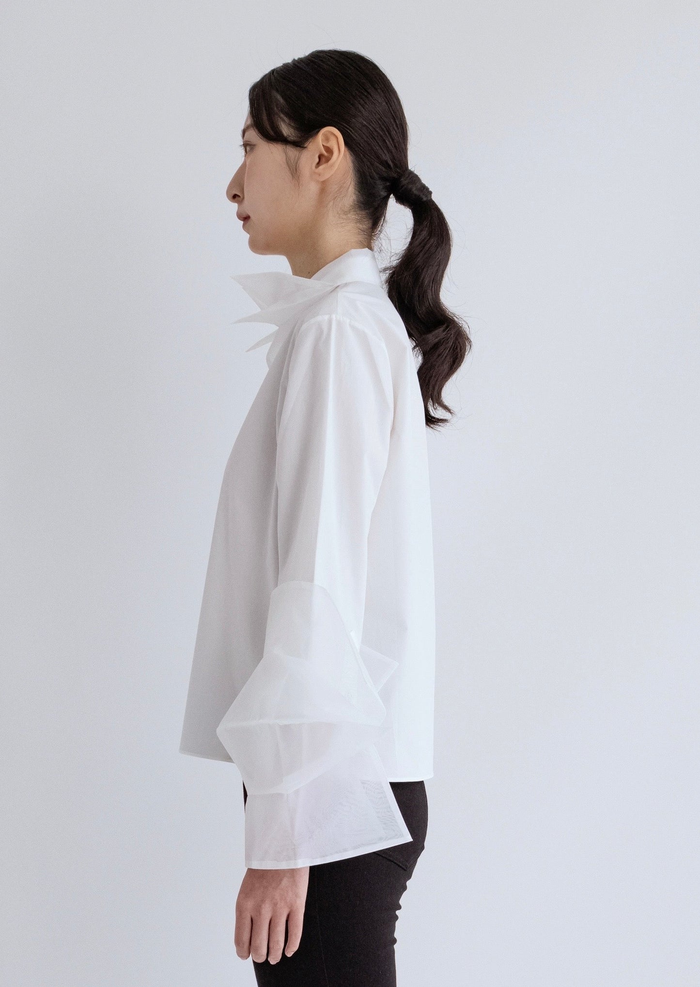 Organza Simple Shirt - White