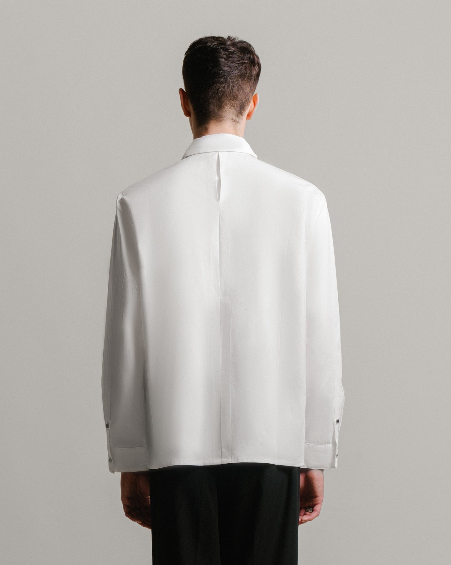 3-layer Oversize Shirt - Unisex White