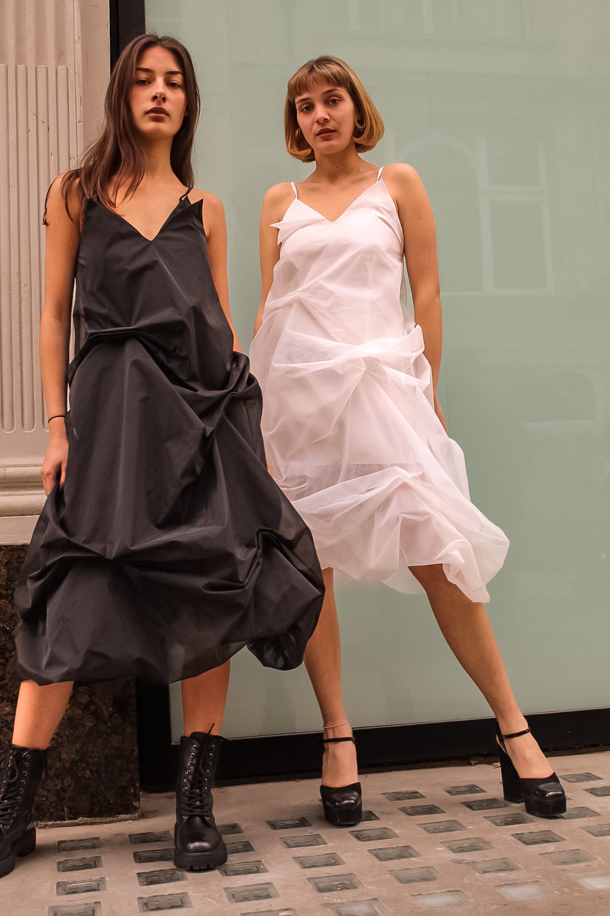 Cloud Organza Dress - Black