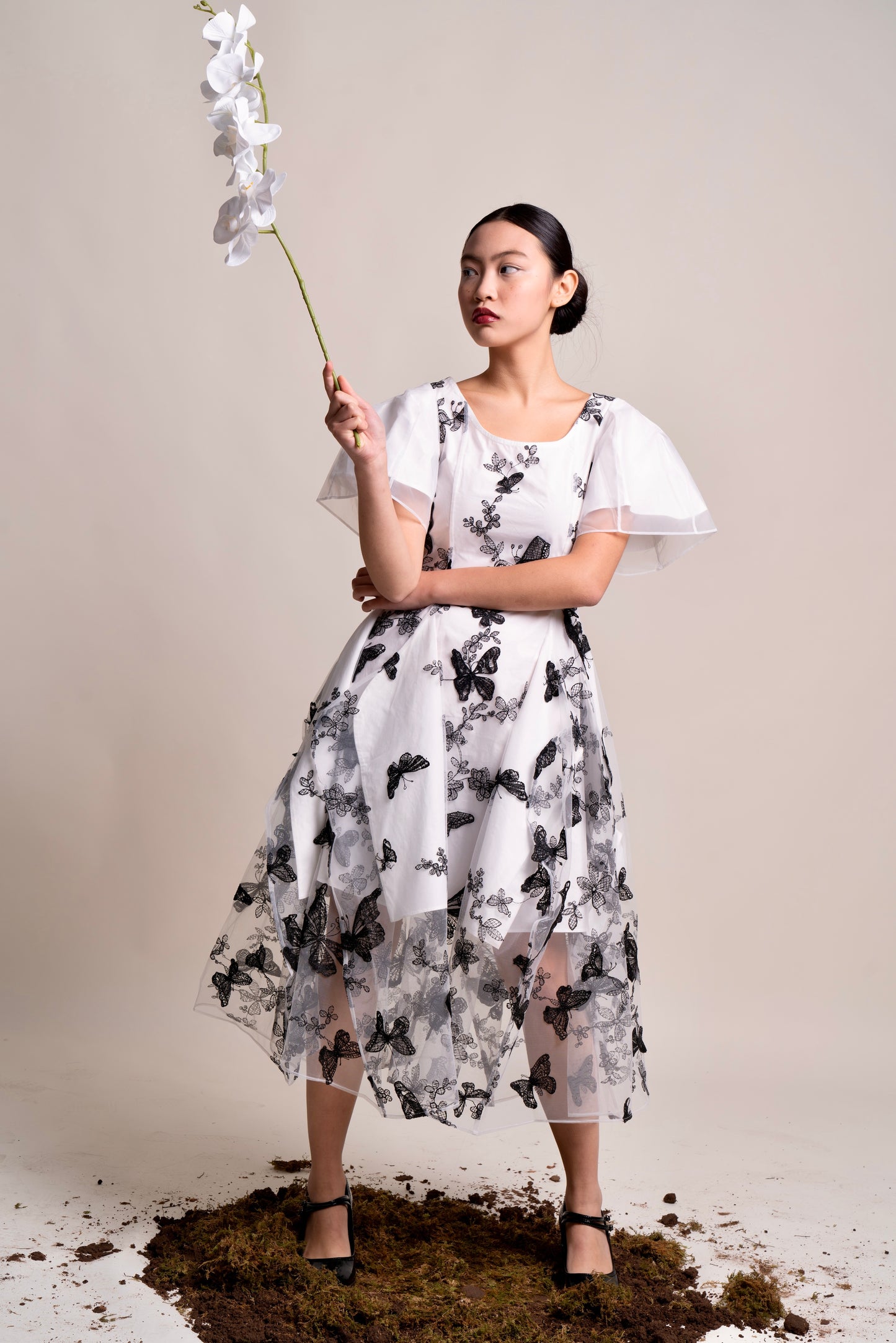 Butterfly Dress - White